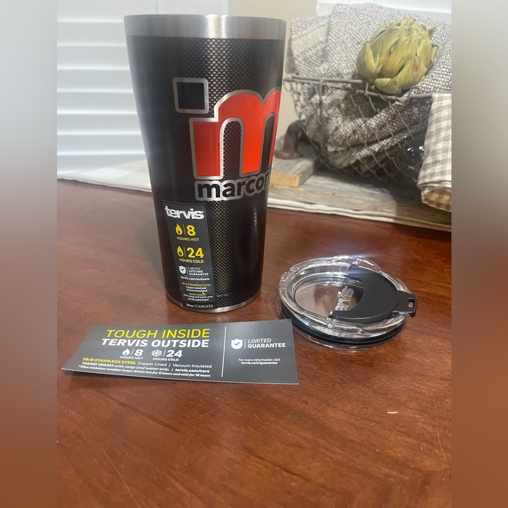New Traveler tervis Stainless Steel Tumbler 20 oz Hot & Cold With New Hammer Lid
